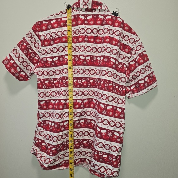 Rugby University Christmas Button-Up Shirt Men's Large – Red & White Holiday... - Picture 4 of 9